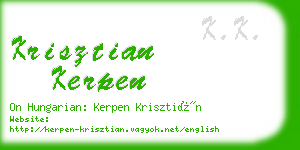 krisztian kerpen business card